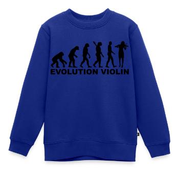 Geige - Kinder Premium Organic Sweatshirt - Royalblau - Vorne - AI Model Kid Female (0cm)