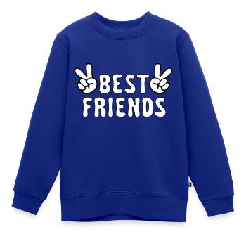 Beste Freunde - Kinder Premium Organic Sweatshirt - Royalblau - Vorne - AI Model Kid Female (0cm)