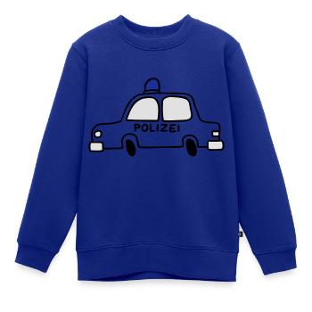 Polizeiauto - Kinder Premium Organic Sweatshirt - Royalblau - Vorne - AI Model Kid Female (0cm)