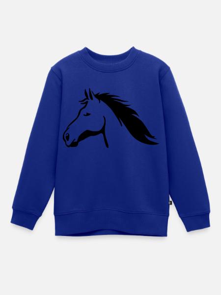 Pferd - Kinder Premium Organic Sweatshirt - Royalblau