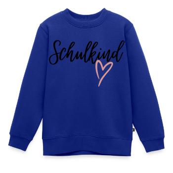 Schulkind - Kinder Premium Organic Sweatshirt - Royalblau - Vorne - AI Model Kid Female (0cm)
