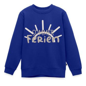 Sommerferien - Kinder Premium Organic Sweatshirt - Royalblau - Vorne - AI Model Kid Female (0cm)