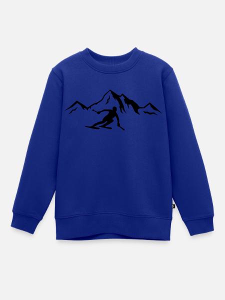 ski berge 01 - Kinder Premium Organic Sweatshirt - Royalblau