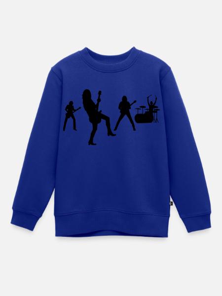 Rock Band - Kinder Premium Organic Sweatshirt - Royalblau