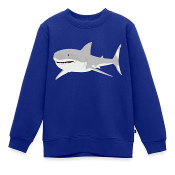 hai - Kinder Premium Organic Sweatshirt - Royalblau - Vorne - AI Model Kid Female (0cm)
