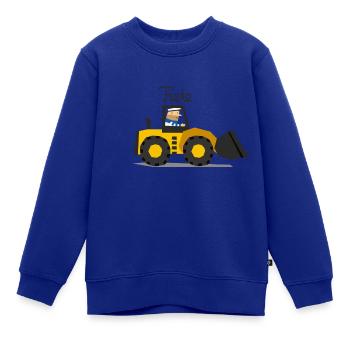 Bagger - Kinder Premium Organic Sweatshirt - Royalblau - Vorne - AI Model Kid Female (0cm)