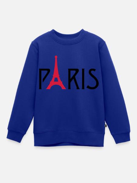 Paris Eiffelturm - Kinder Premium Organic Sweatshirt - Royalblau