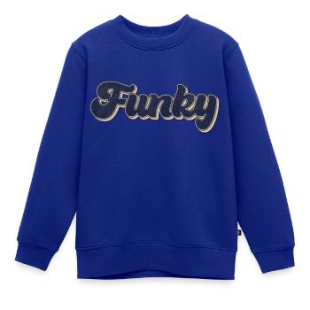 Funky Retro - Kinder Premium Organic Sweatshirt - Royalblau - Vorne - AI Model Kid Female (0cm)