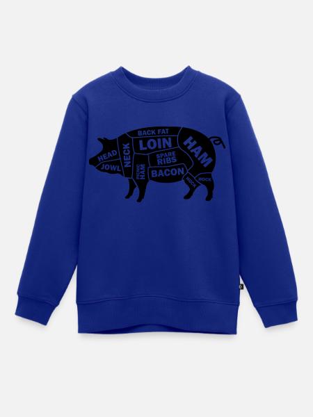 pig - Kinder Premium Organic Sweatshirt - Royalblau