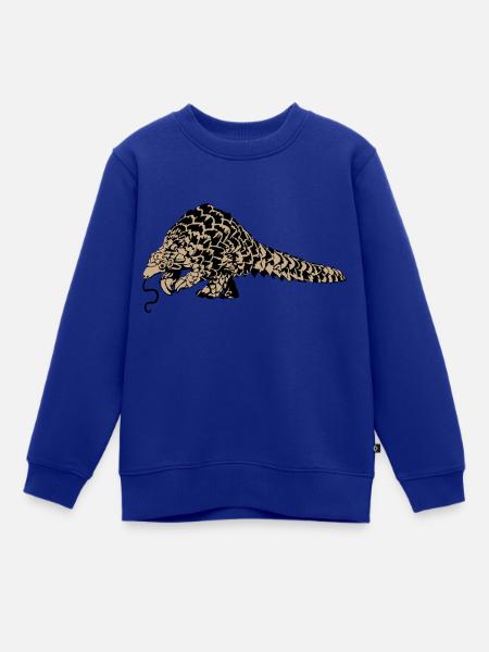 Pangolin Schuppentier farbig - Kinder Premium Organic Sweatshirt - Royalblau
