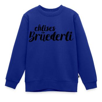 Schweizerdeutsch Verniedlicht Kleiner Bruder - Kinder Premium Organic Sweatshirt - Royalblau - Vorne - AI Model Kid Female (0cm)