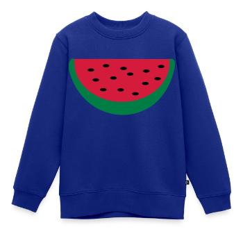 Melone - Kinder Premium Organic Sweatshirt - Royalblau - Vorne - AI Model Kid Female (0cm)