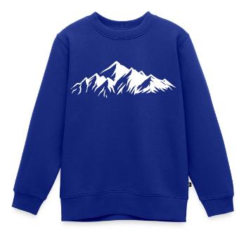 Berge - Kinder Premium Organic Sweatshirt - Royalblau - Vorne - AI Model Kid Female (0cm)