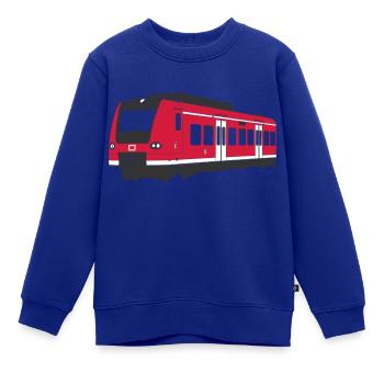 S-Bahn München - Kinder Premium Organic Sweatshirt - Royalblau - Vorne - AI Model Kid Female (0cm)