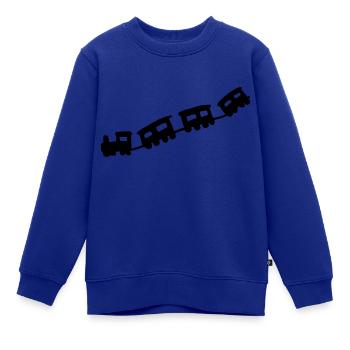 zug - Kinder Premium Organic Sweatshirt - Royalblau - Vorne - AI Model Kid Female (0cm)