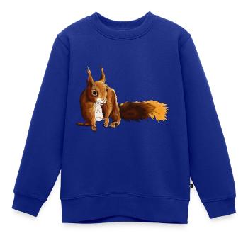 Eichhörnchen 5 - Kinder Premium Organic Sweatshirt - Royalblau - Vorne - AI Model Kid Female (0cm)