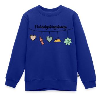 Mobile-Fichtelgebirgsbaby - Kinder Premium Organic Sweatshirt - Royalblau - Vorne - AI Model Kid Female (0cm)