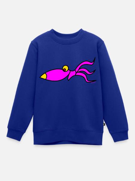 squid shirts - Kinder Premium Organic Sweatshirt - Royalblau