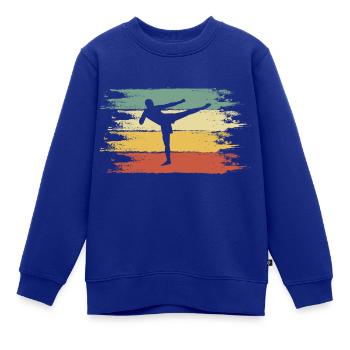 Kickboxer - Kinder Premium Organic Sweatshirt - Royalblau - Vorne - AI Model Kid Female (0cm)