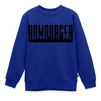 HAMBURGER HAMBURG - Kinder Premium Organic Sweatshirt - Royalblau - Vorne - AI Model Kid Female (0cm)