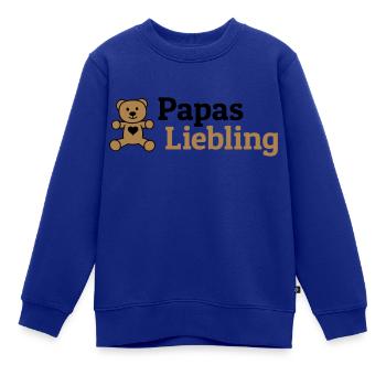 Papas Liebling - Kinder Premium Organic Sweatshirt - Royalblau - Vorne - AI Model Kid Female (0cm)
