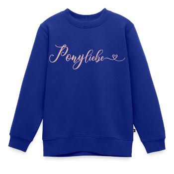 Ponyliebe für alle die ihr Pony richtig lieben - Kinder Premium Organic Sweatshirt - Royalblau - Vorne - AI Model Kid Female (0cm)