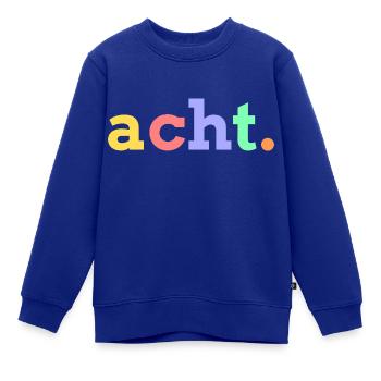 Acht 8. Geburtstag - Kinder Premium Organic Sweatshirt - Royalblau - Vorne - AI Model Kid Female (0cm)