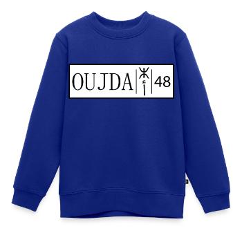 Oujda 48 Original Marokko Nummernschild - Kinder Premium Organic Sweatshirt - Royalblau - Vorne - AI Model Kid Female (0cm)