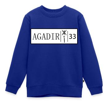 Nummernschild Agadir 33 Original Marokko - Kinder Premium Organic Sweatshirt - Royalblau - Vorne - AI Model Kid Female (0cm)