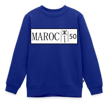 Marokko Original Nummernschild - Kinder Premium Organic Sweatshirt - Royalblau - Vorne - AI Model Kid Female (0cm)