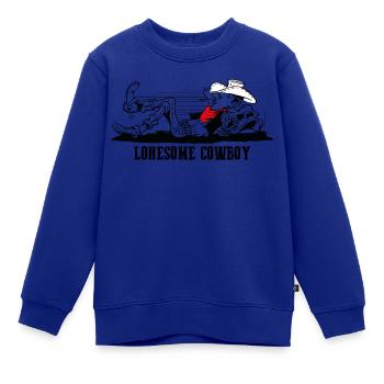 Lucky Luke Lonesome Cowboy - Kinder Premium Organic Sweatshirt - Royalblau - Vorne - AI Model Kid Female (0cm)