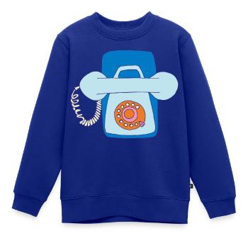 Telefon - Kinder Premium Organic Sweatshirt - Royalblau - Vorne - AI Model Kid Female (0cm)