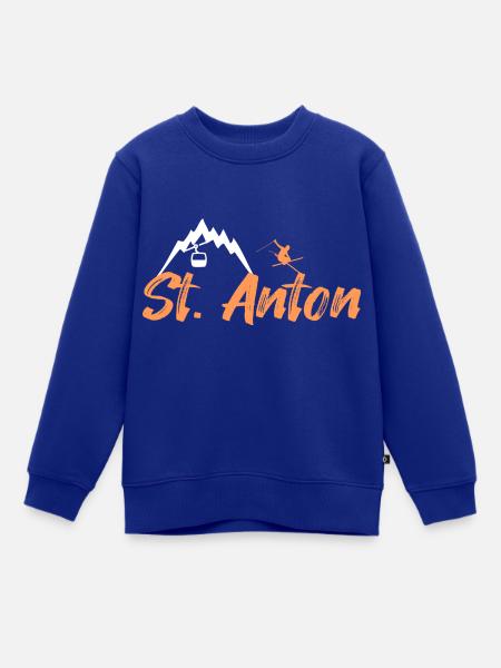 St anton - Kinder Premium Organic Sweatshirt - Royalblau
