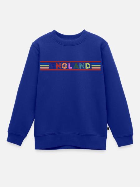 England - Kinder Premium Organic Sweatshirt - Royalblau