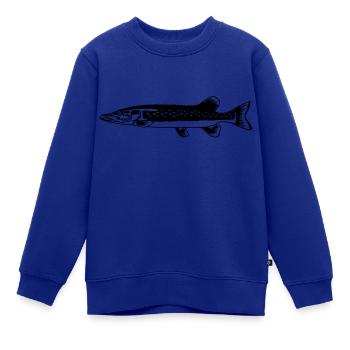 Hecht - Kinder Premium Organic Sweatshirt - Royalblau - Vorne - AI Model Kid Female (0cm)