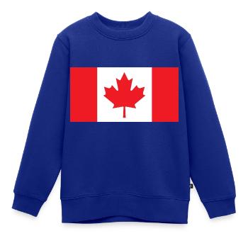 Kanada Flagge - Kinder Premium Organic Sweatshirt - Royalblau - Vorne - AI Model Kid Female (0cm)