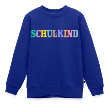 Schulkind mit Ella - Kinder Premium Organic Sweatshirt - Royalblau - Vorne - AI Model Kid Female (0cm)