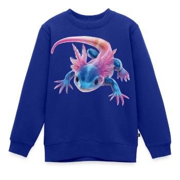 Axolotl - Kinder Premium Organic Sweatshirt - Royalblau - Vorne - AI Model Kid Female (0cm)