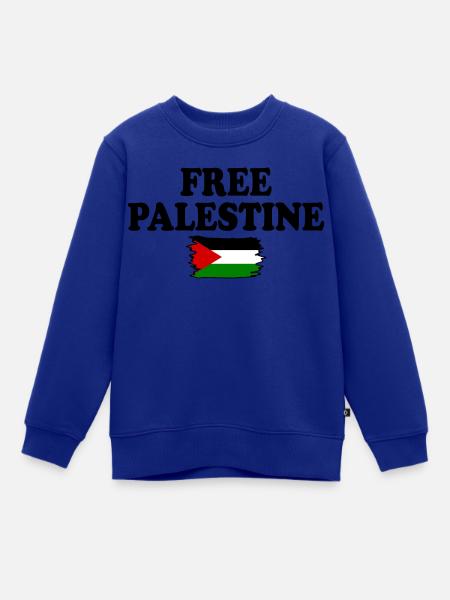 Free palestine - Kinder Premium Organic Sweatshirt - Royalblau