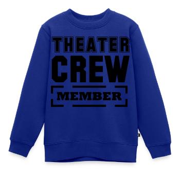 theater crew member - Kinder Premium Organic Sweatshirt - Royalblau - Vorne - AI Model Kid Female (0cm)
