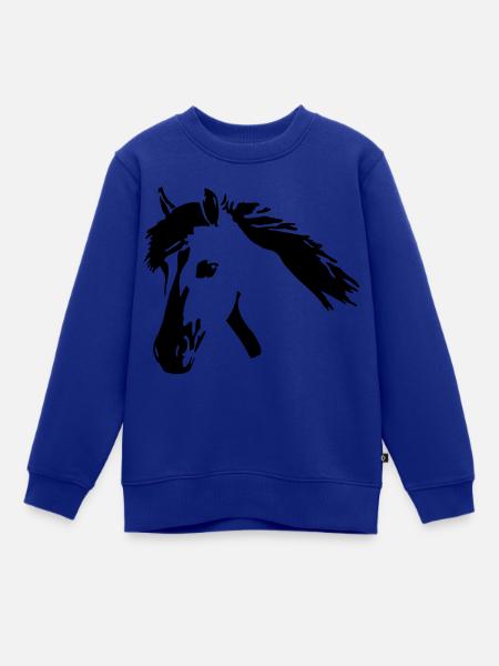 Wildpferd - Kinder Premium Organic Sweatshirt - Royalblau