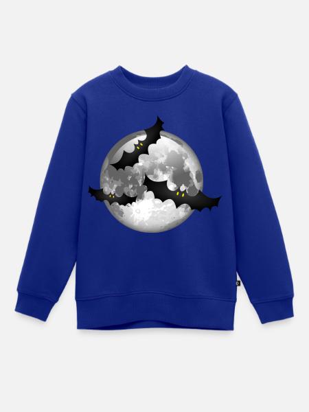 Smiley Bats - Kinder Premium Organic Sweatshirt - Royalblau