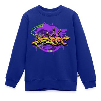 Graffiti - Kinder Premium Organic Sweatshirt - Royalblau - Vorne - AI Model Kid Female (0cm)