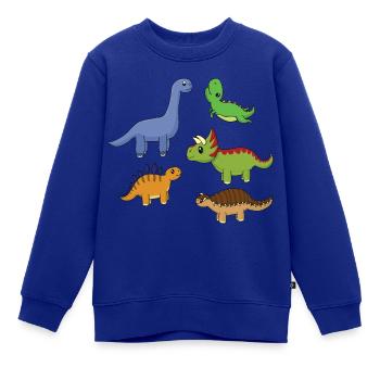 Dinosaurier Arten - Kinder Premium Organic Sweatshirt - Royalblau - Vorne - AI Model Kid Female (0cm)