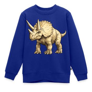 Triceratops - Kinder Premium Organic Sweatshirt - Royalblau - Vorne - AI Model Kid Female (0cm)