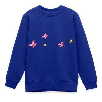 symbole formen natur schmetterling biene tiere - Kinder Premium Organic Sweatshirt - Royalblau - Vorne - AI Model Kid Female (0cm)