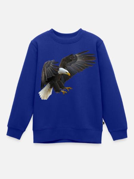 Adler - Kinder Premium Organic Sweatshirt - Royalblau