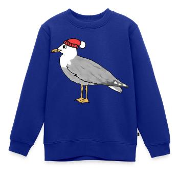 Möve mit Haube - Kinder Premium Organic Sweatshirt - Royalblau - Vorne - AI Model Kid Female (0cm)