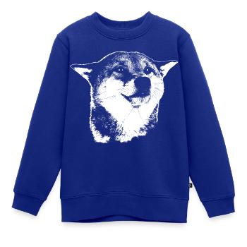 shiba inu - Kinder Premium Organic Sweatshirt - Royalblau - Vorne - AI Model Kid Female (0cm)