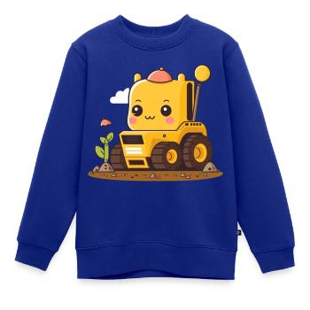 Pika Kawaï Traktor - Kinder Premium Organic Sweatshirt - Royalblau - Vorne - AI Model Kid Female (0cm)